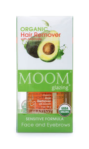 MOOM Glazing Organic Hair Remover with Avocado Face and Eyebrows (3oz/85g)
