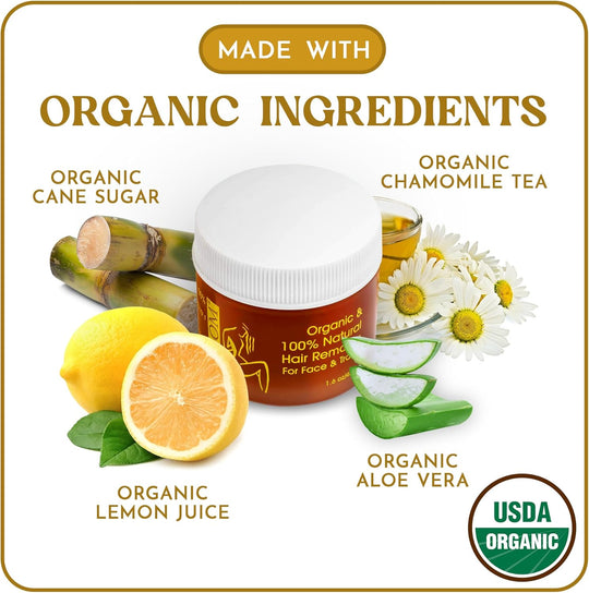 Organic Hair Removal Glaze® with Aloe Vera – Travel Kit ( Pack of 2 )