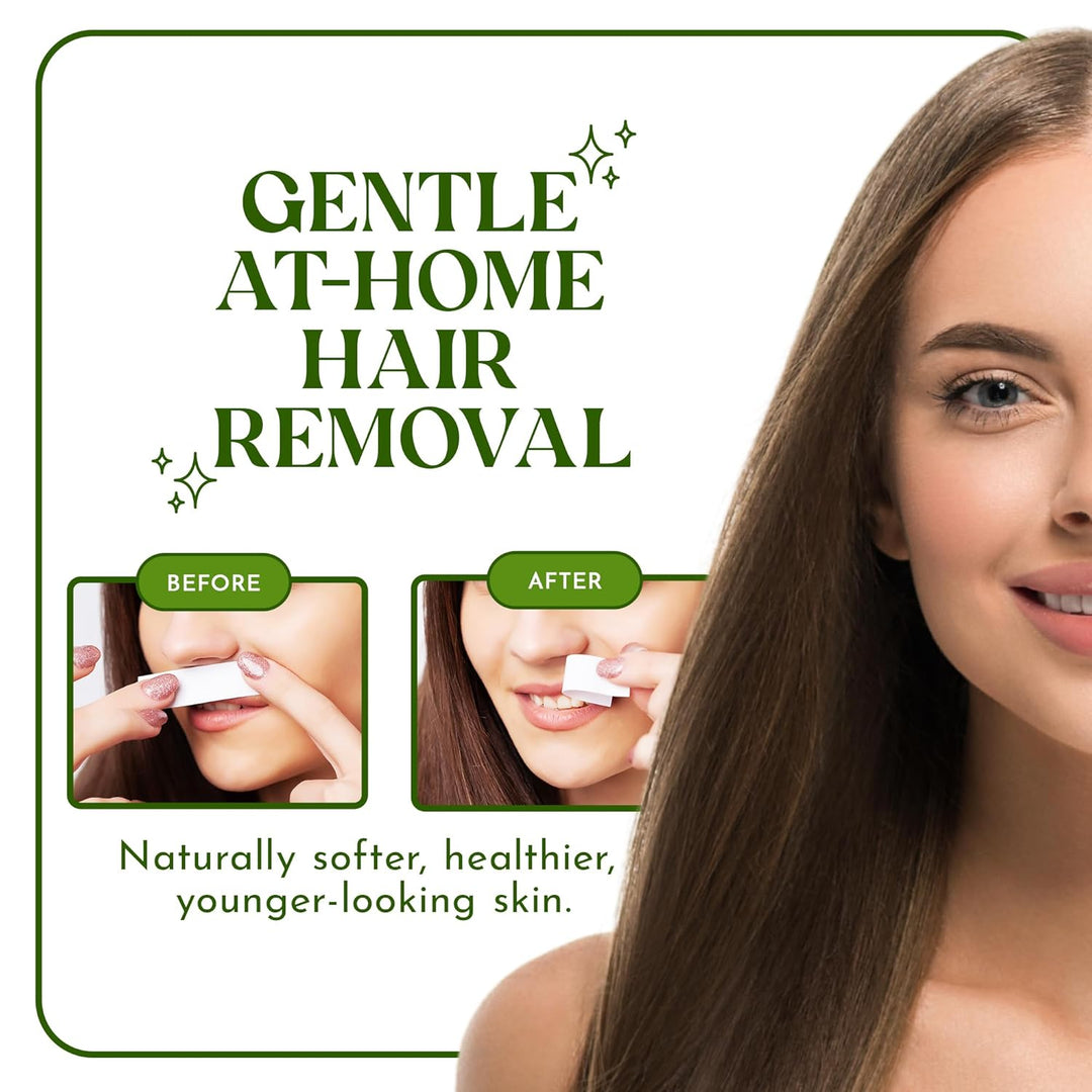 MOOM Glazing Organic Hair Remover with Avocado Face and Eyebrows (3oz/85g) (12 pack)