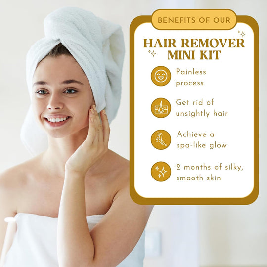 Organic Hair Removal Glaze® with Aloe Vera – Travel Kit ( Pack of 2 )