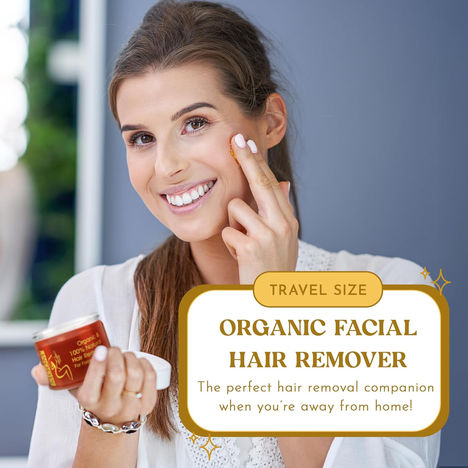Organic Hair Removal Glaze® with Aloe Vera – Travel Kit ( Pack of