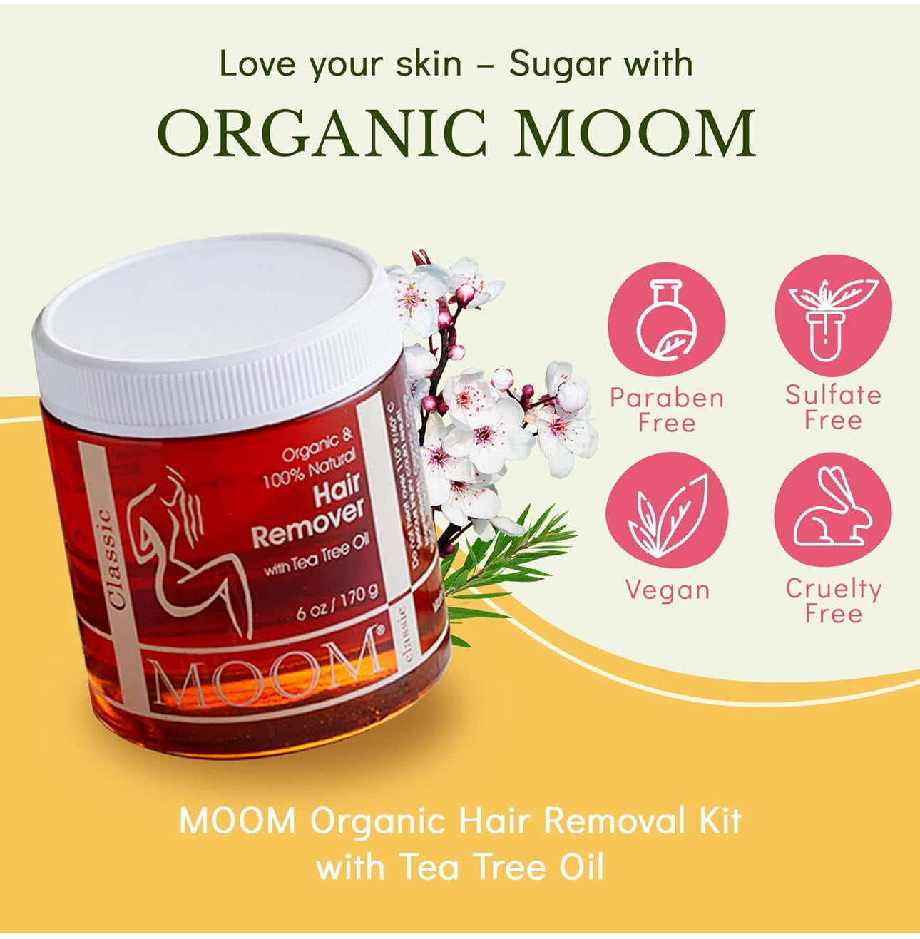 Organic Hair Removal Glaze® with Tea Tree Oil – MOOM Inc.
