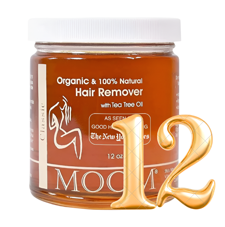 MOOM Organic Hair Removal with Tea Tree Refill Jar 12 oz (Classic