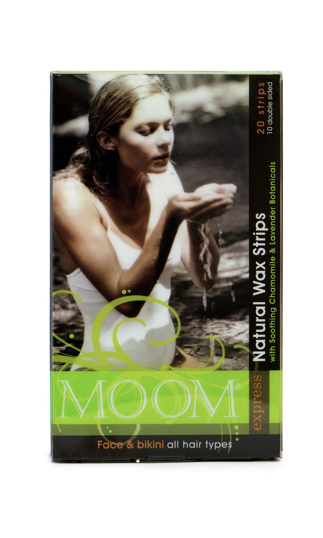 MOOM Express Pre Waxed Strips for Face & Bikini (2 Packs)
