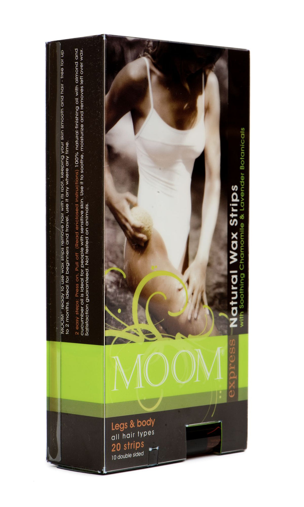 MOOM Express Pre-Waxed Strips for Legs & Body (2 Pack)